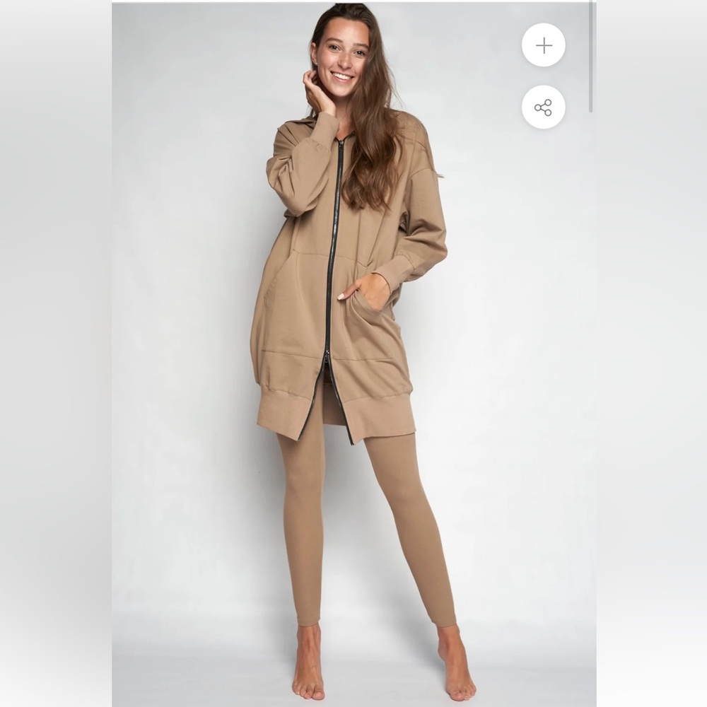 XS TALL NWT Sand Zipper Sweatshirt Dress